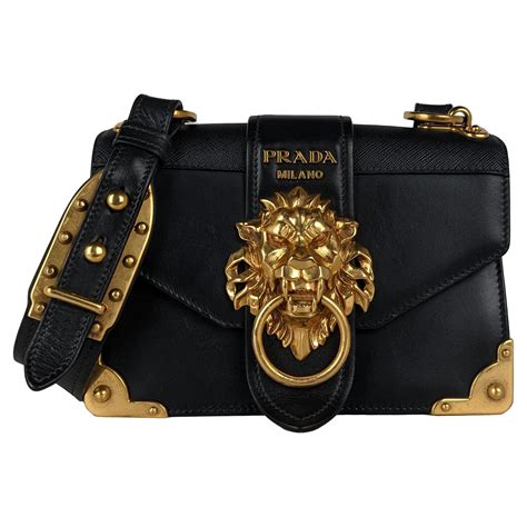 prada cahier lion|prada animal lion shoulder bag.